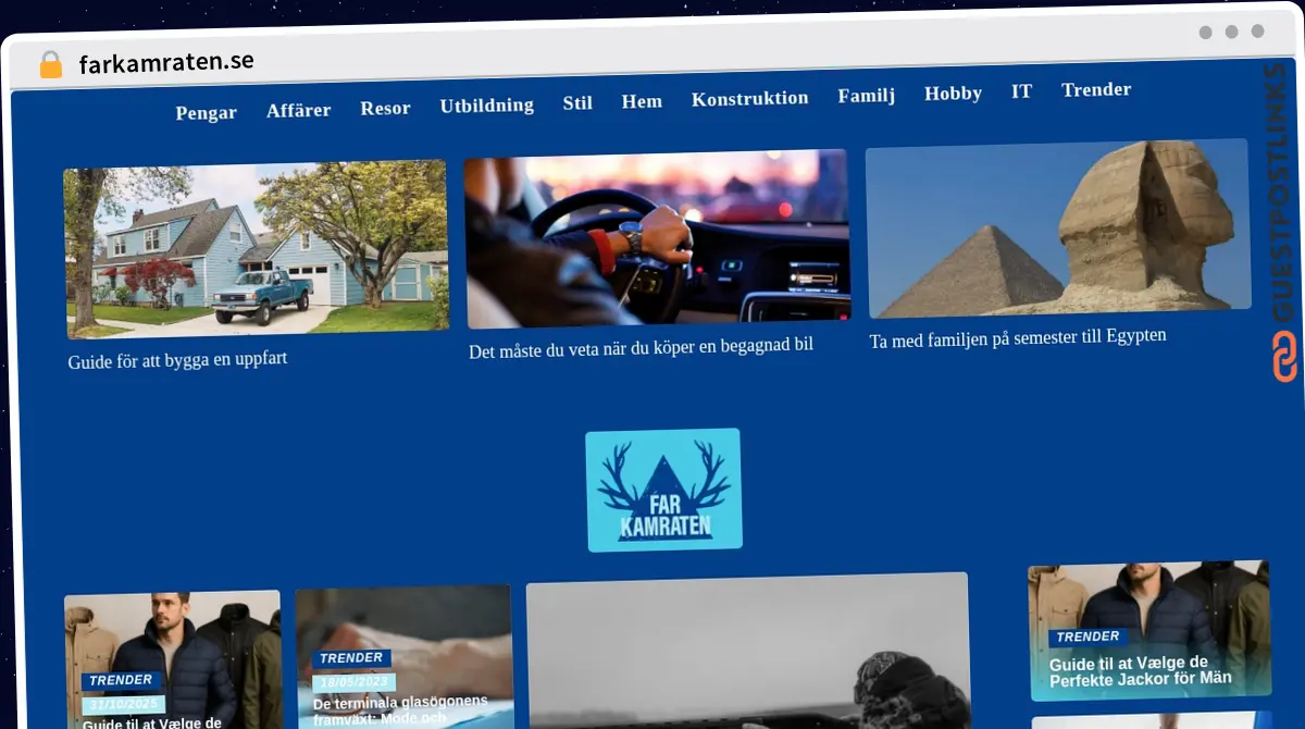 Publish Guest Post on farkamraten.se