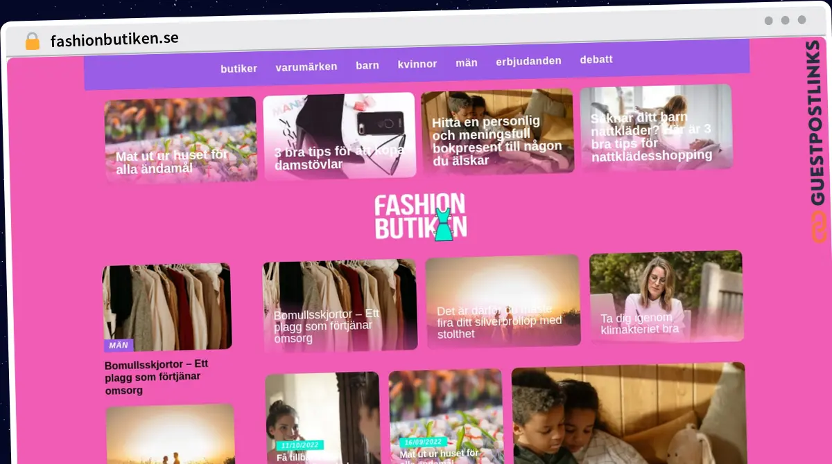 Publish Guest Post on fashionbutiken.se