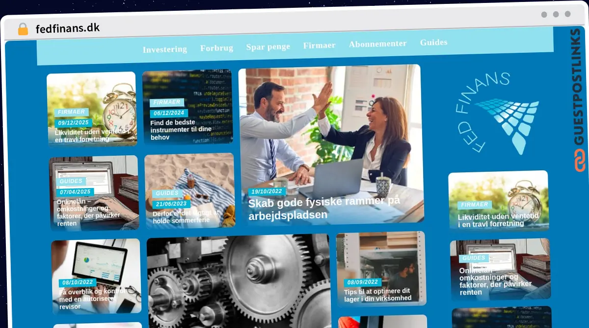 Publish Guest Post on fedfinans.dk