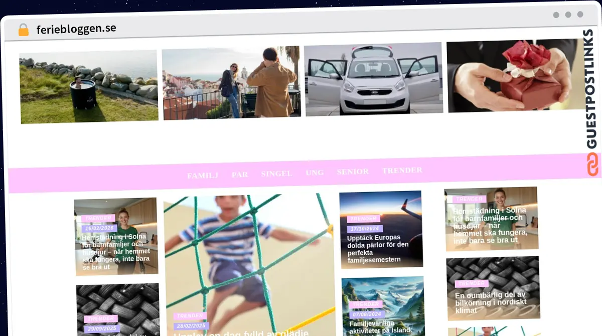Publish Guest Post on feriebloggen.se