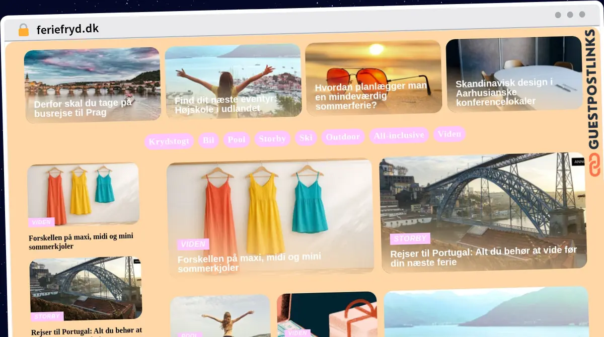 Publish Guest Post on feriefryd.dk