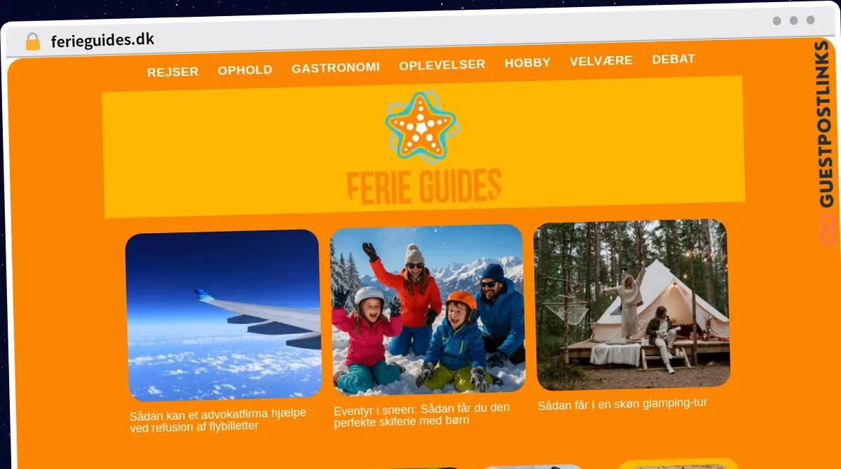 Publish Guest Post on ferieguides.dk