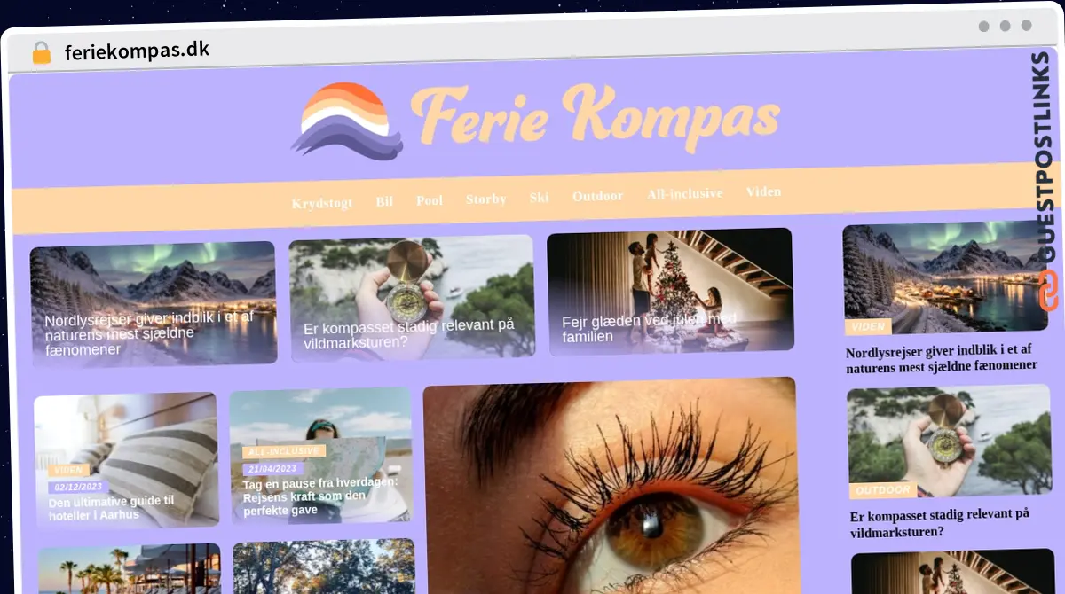 Publish Guest Post on feriekompas.dk