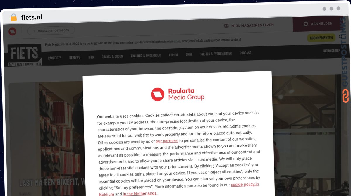 Publish Guest Post on fiets.nl