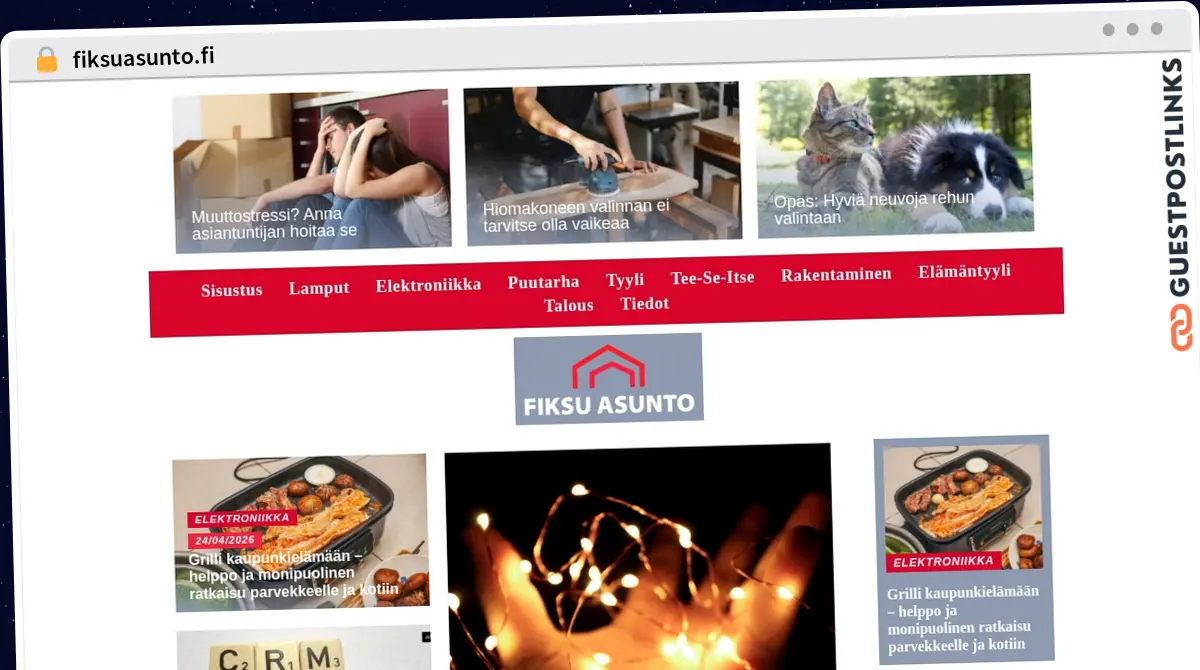 Publish Guest Post on fiksuasunto.fi