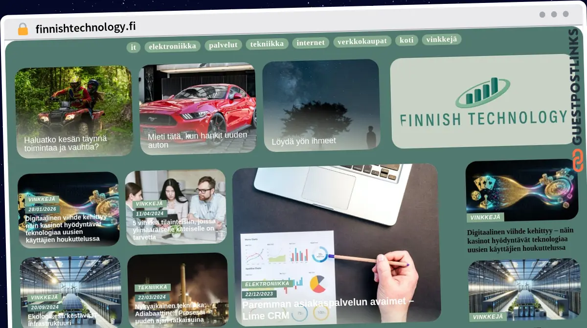 Publish Guest Post on finnishtechnology.fi
