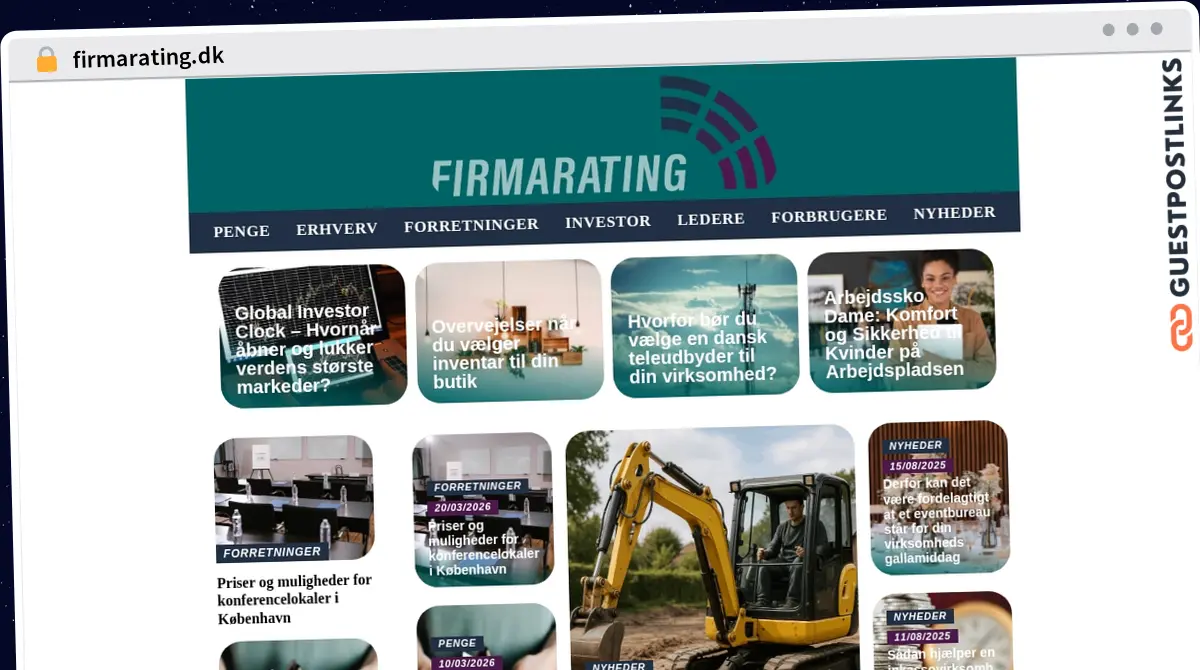 Publish Guest Post on firmarating.dk