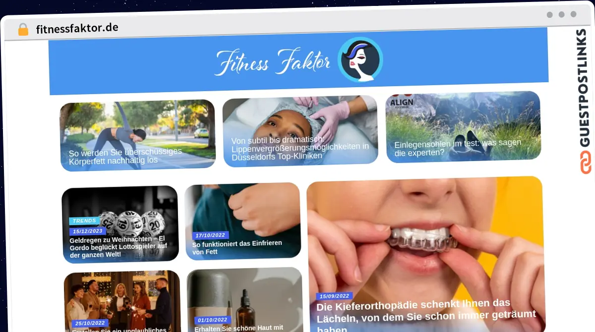 Publish Guest Post on fitnessfaktor.de