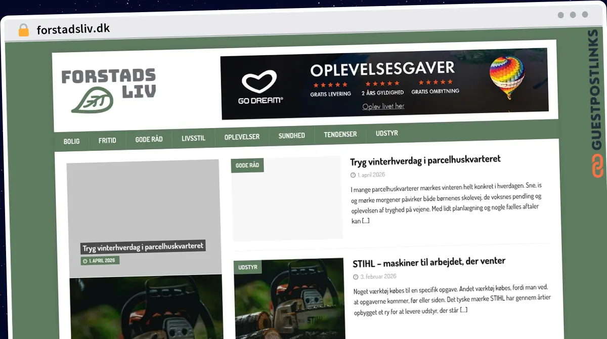 Publish Guest Post on forstadsliv.dk