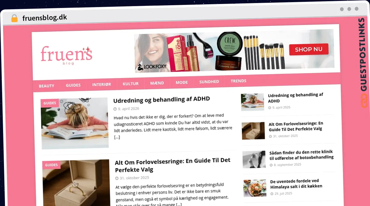 Publish Guest Post on fruensblog.dk