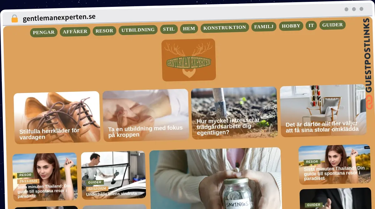 Publish Guest Post on gentlemanexperten.se