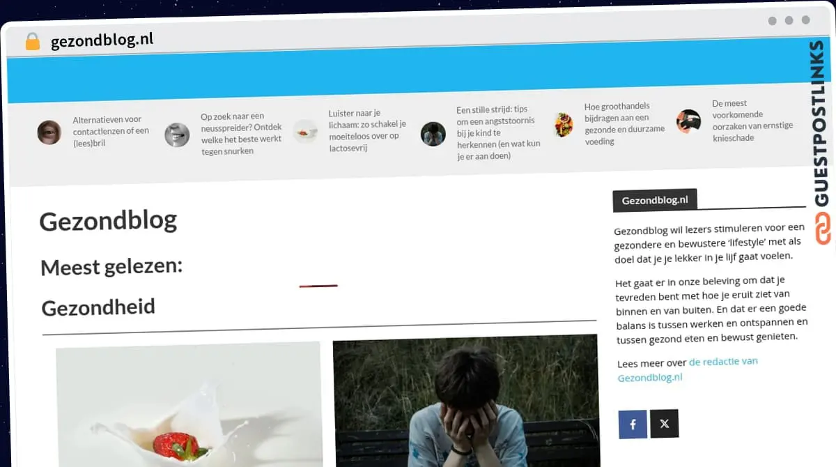 Publish Guest Post on gezondblog.nl