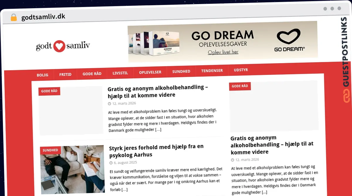 Publish Guest Post on godtsamliv.dk