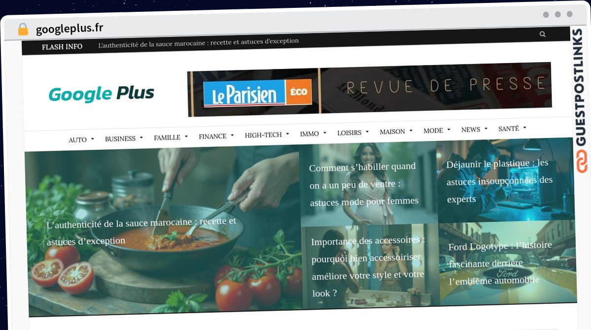 Publish Guest Post on googleplus.fr
