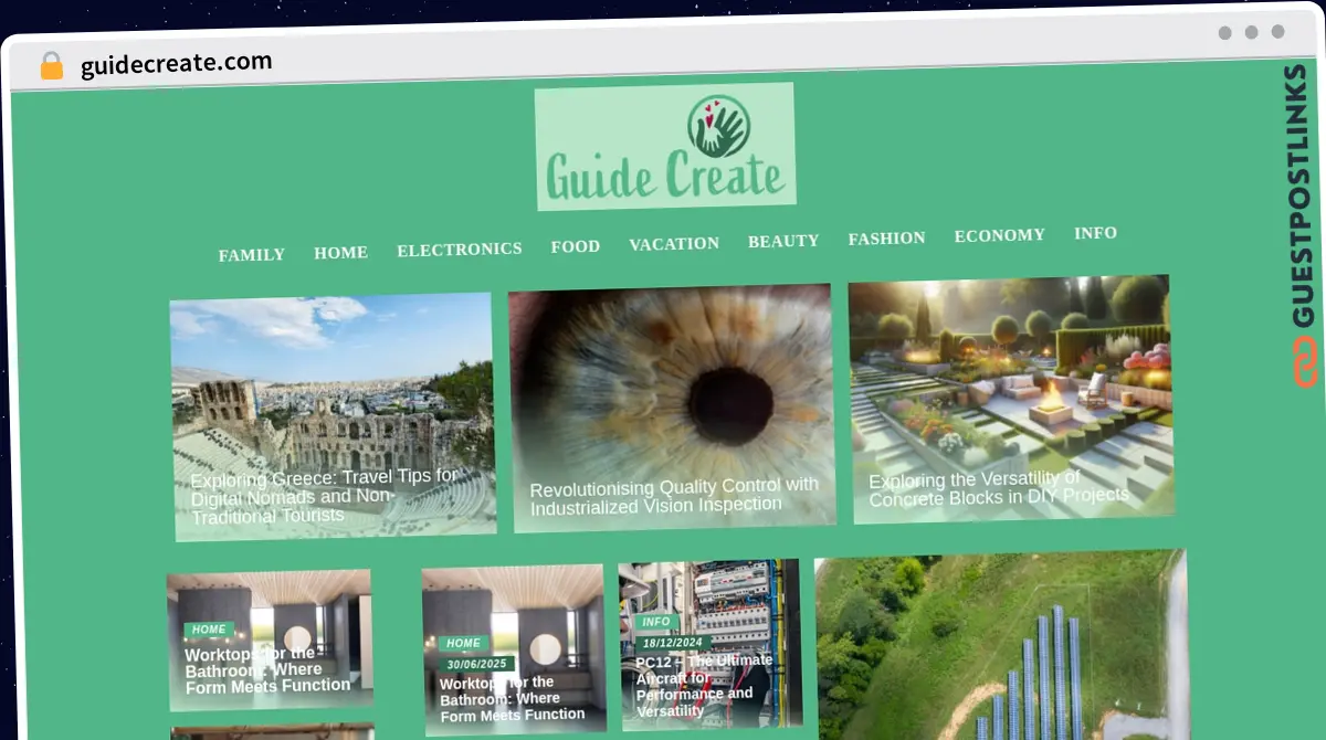 Publish Guest Post on guidecreate.com