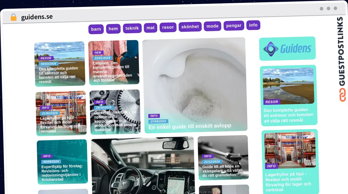 Publish Guest Post on guidens.se