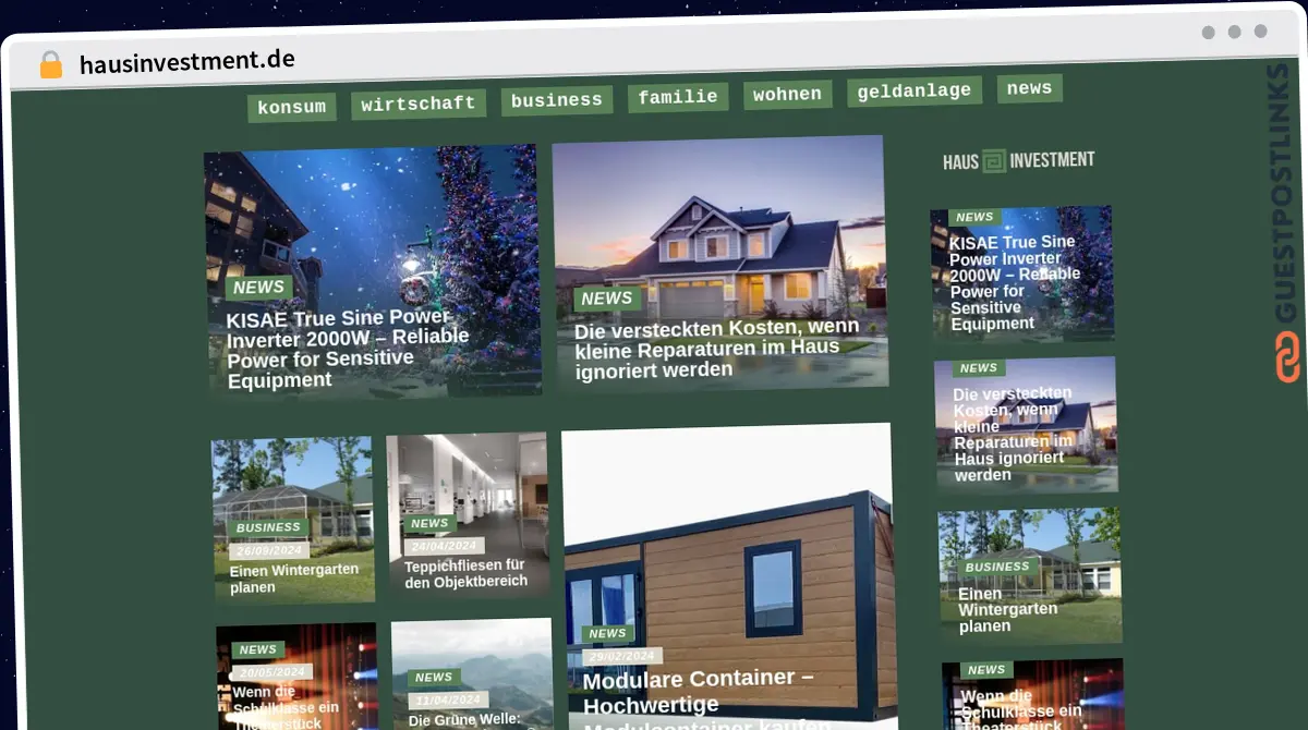 Publish Guest Post on hausinvestment.de