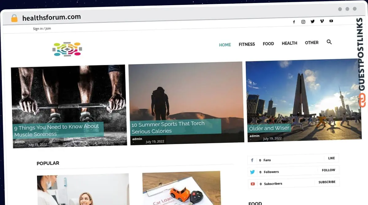 Publish Guest Post on healthsforum.com