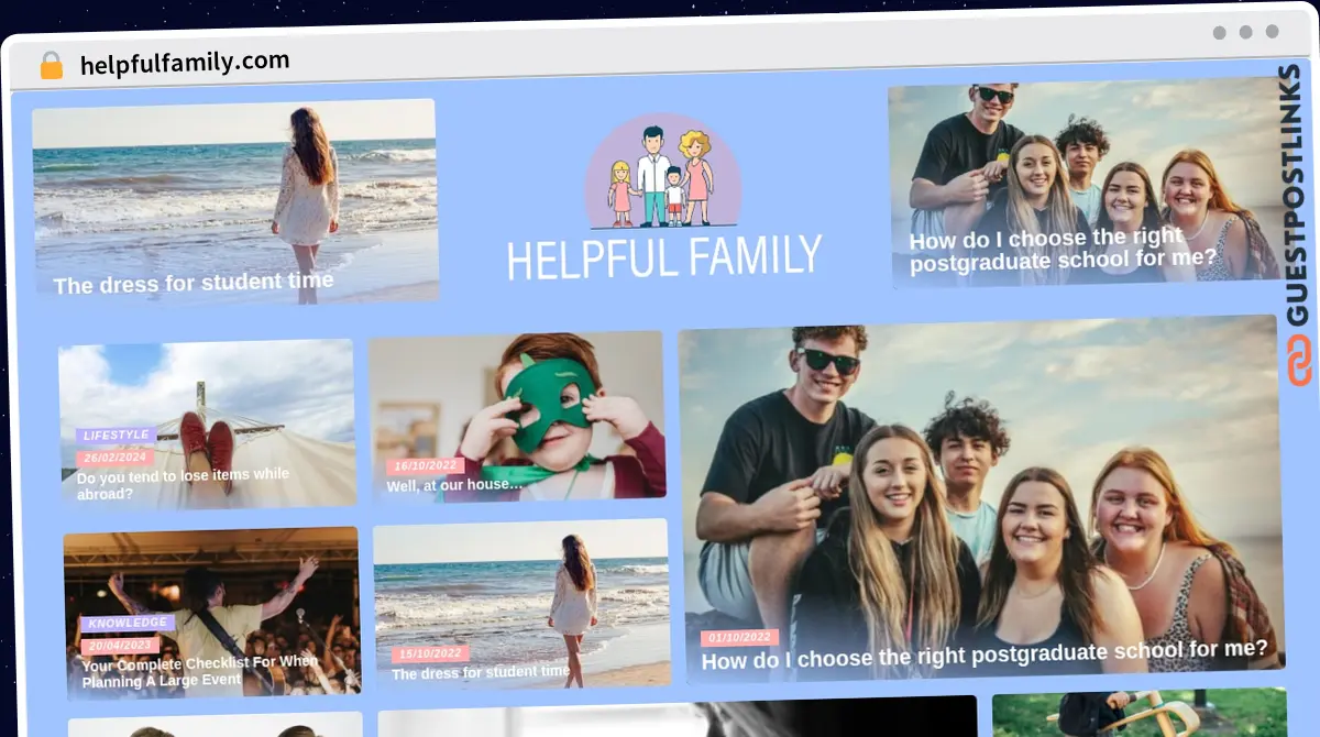 Publish Guest Post on helpfulfamily.com