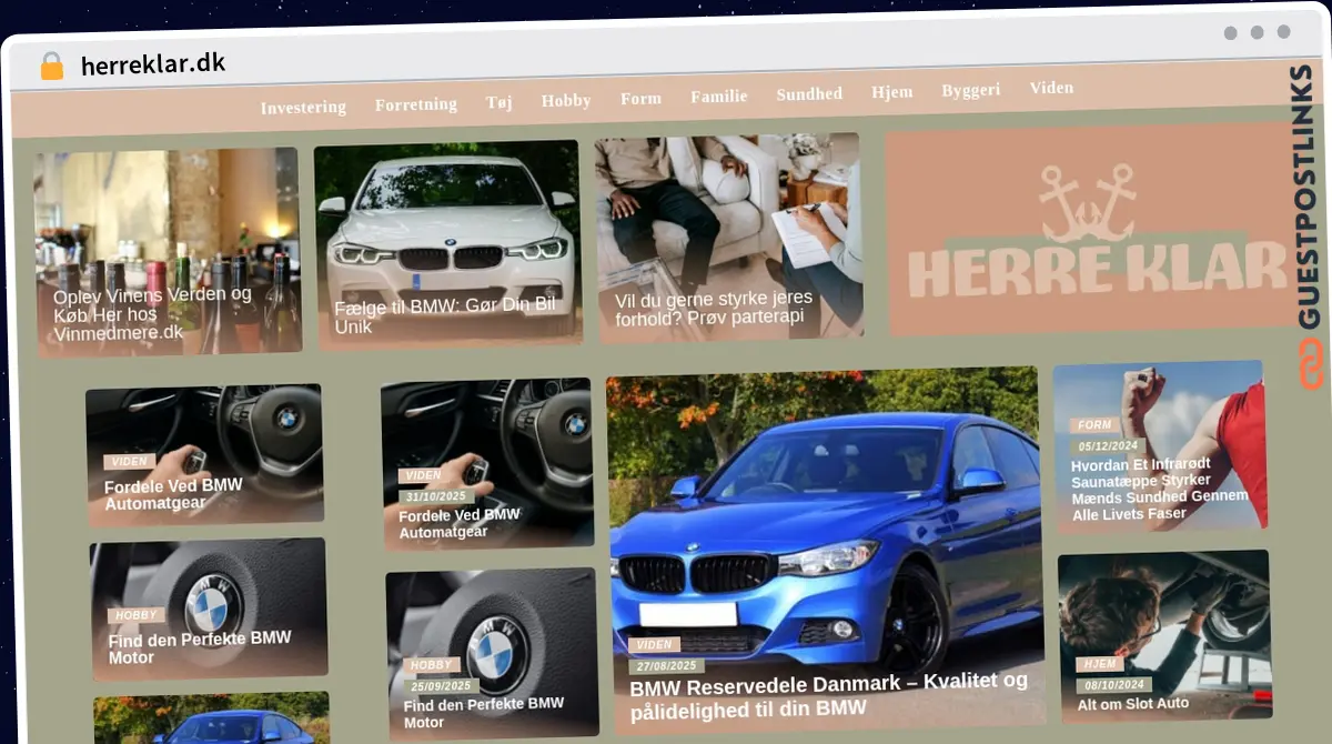 Publish Guest Post on herreklar.dk