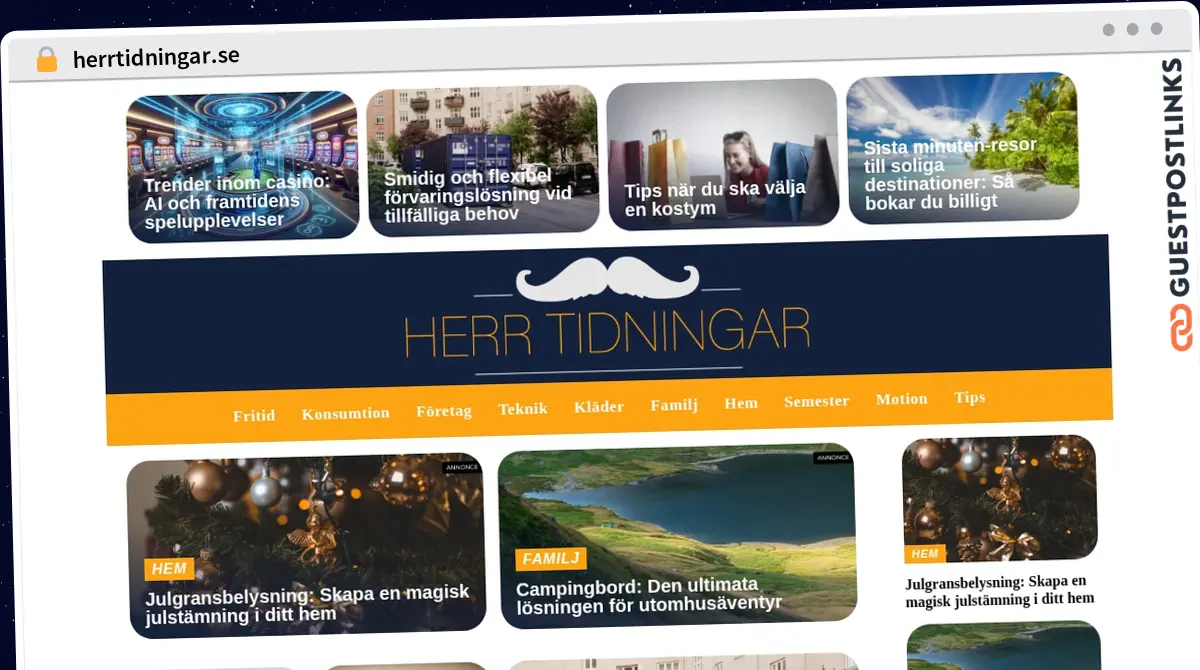Publish Guest Post on herrtidningar.se
