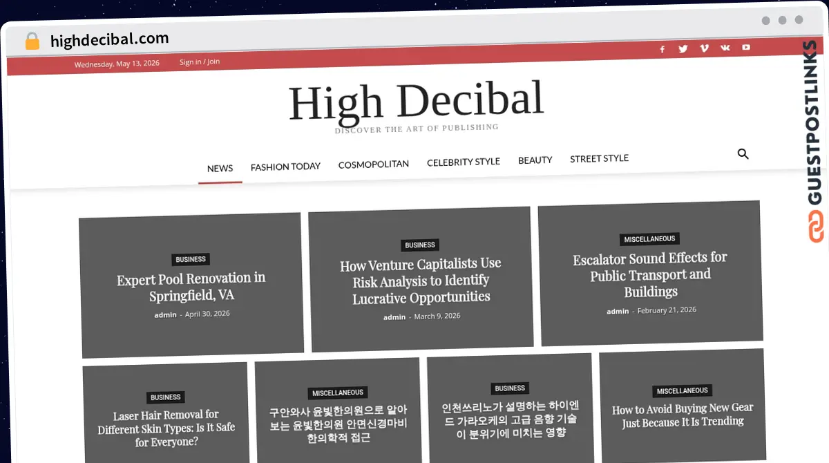 Publish Guest Post on highdecibal.com