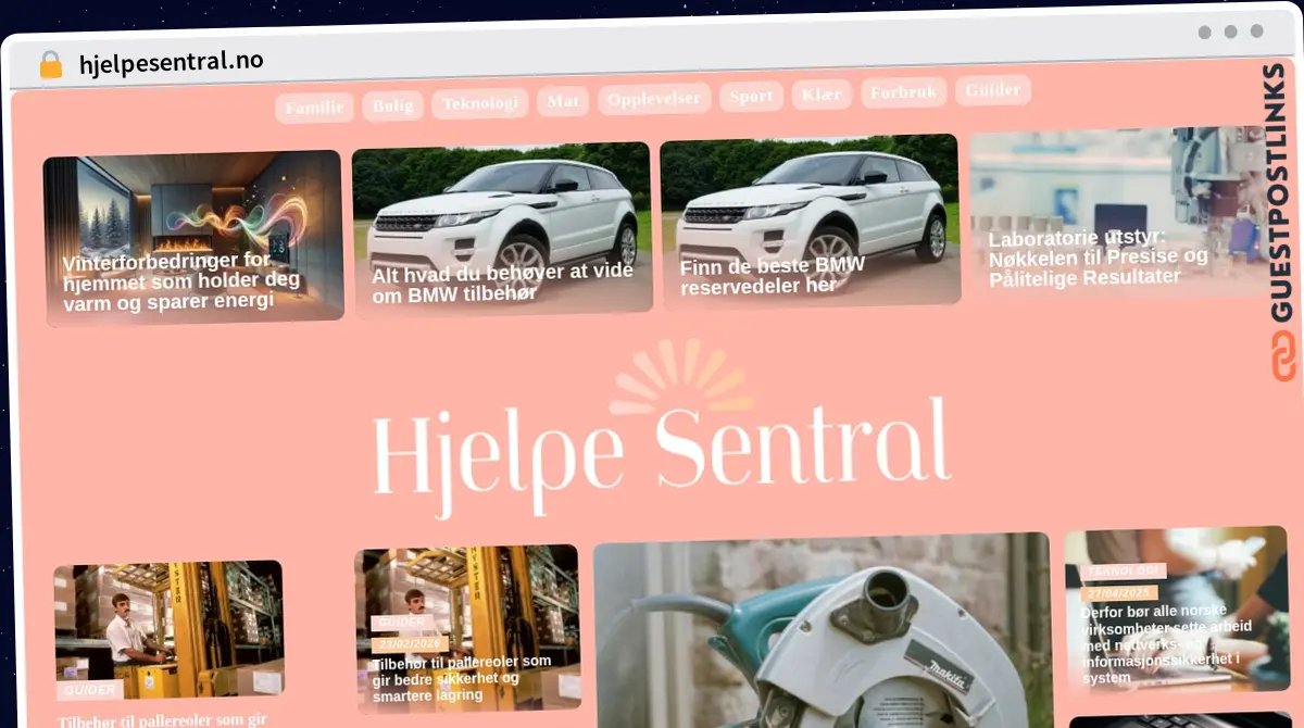 Publish Guest Post on hjelpesentral.no