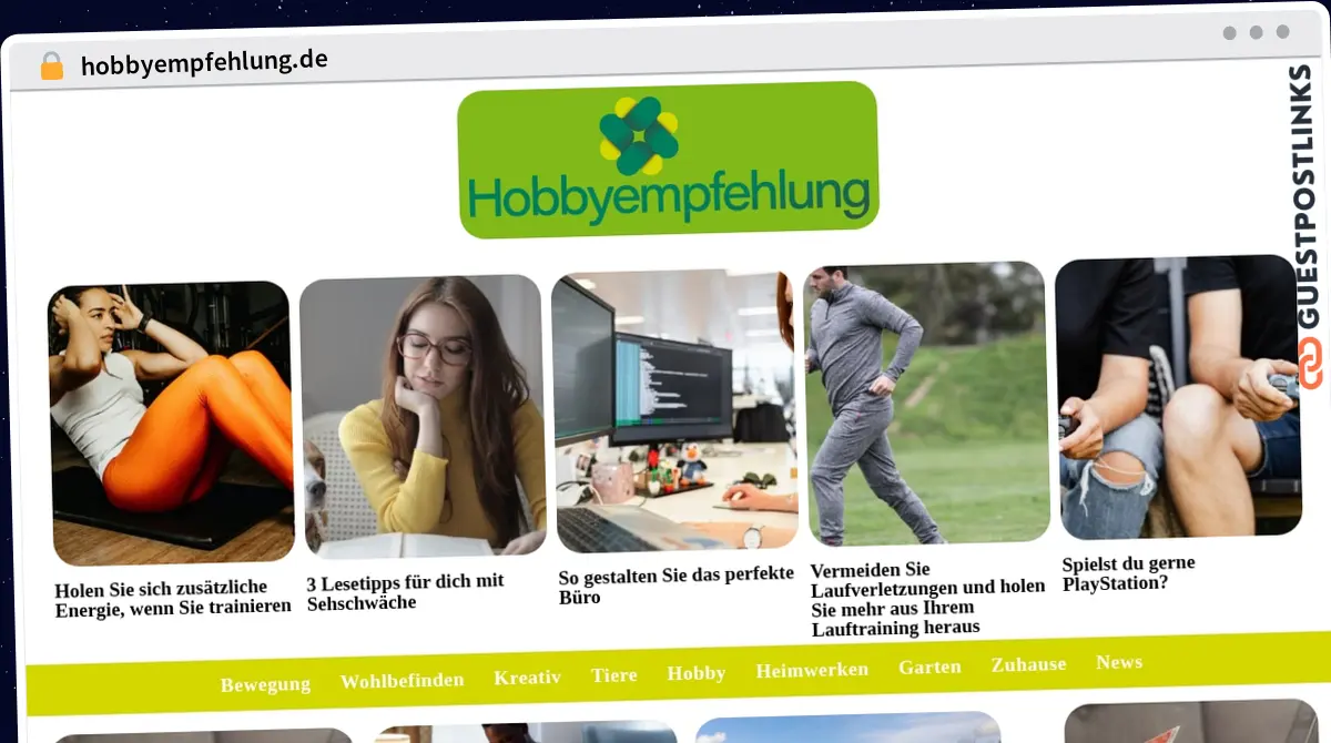 Publish Guest Post on hobbyempfehlung.de