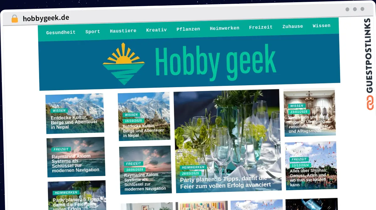Publish Guest Post on hobbygeek.de