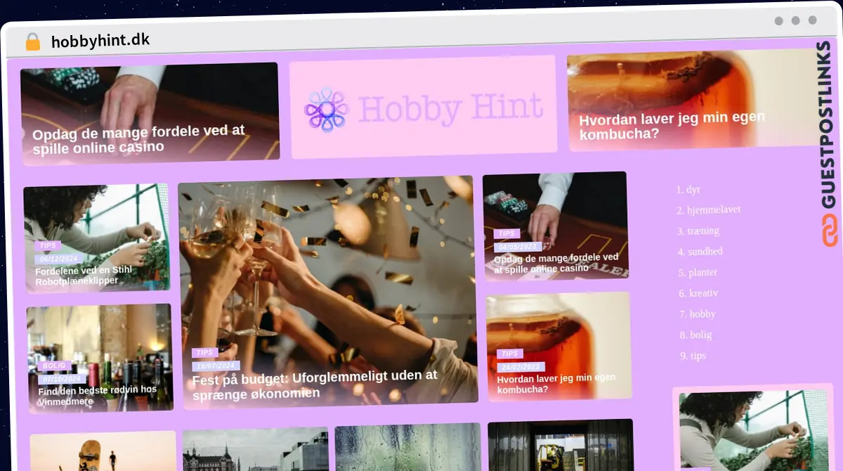 Publish Guest Post on hobbyhint.dk