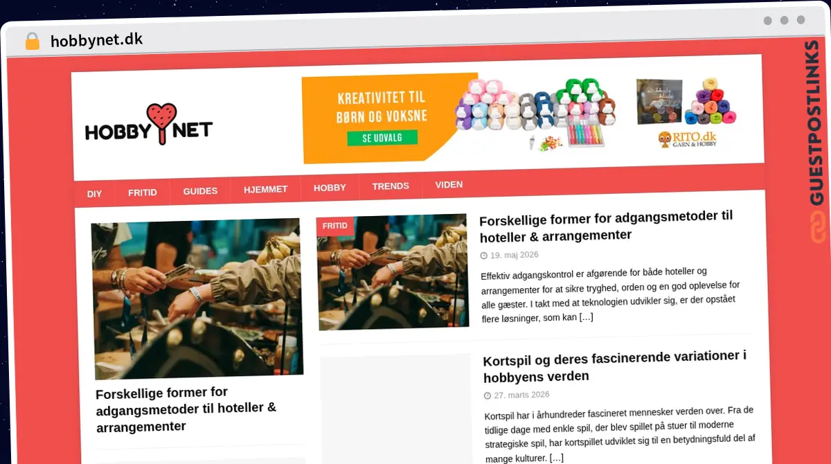 Publish Guest Post on hobbynet.dk