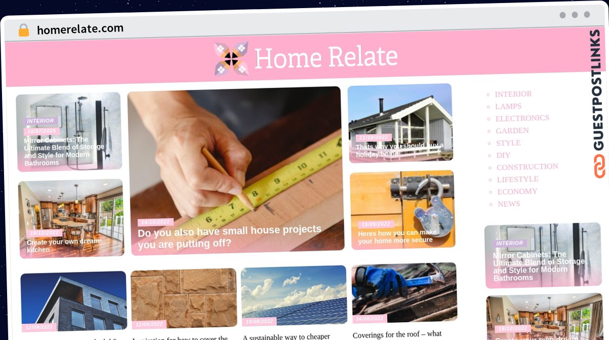 Publish Guest Post on homerelate.com