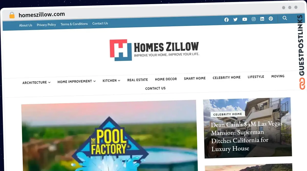 Publish Guest Post on homeszillow.com
