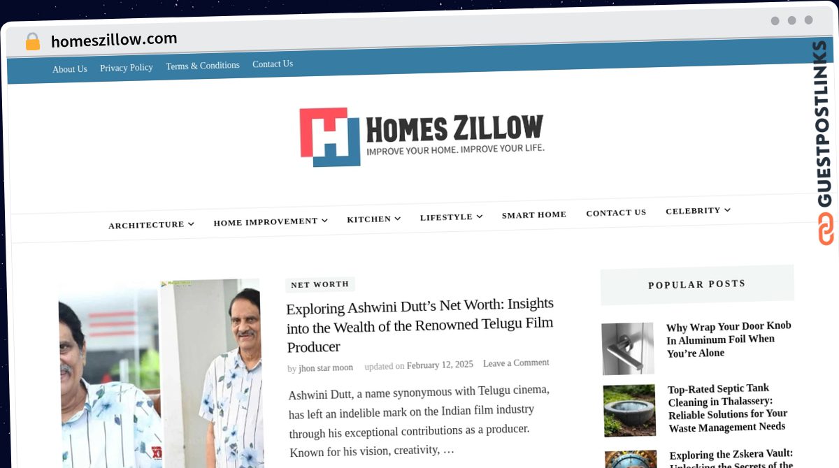 Publish Guest Post on homeszillow.com