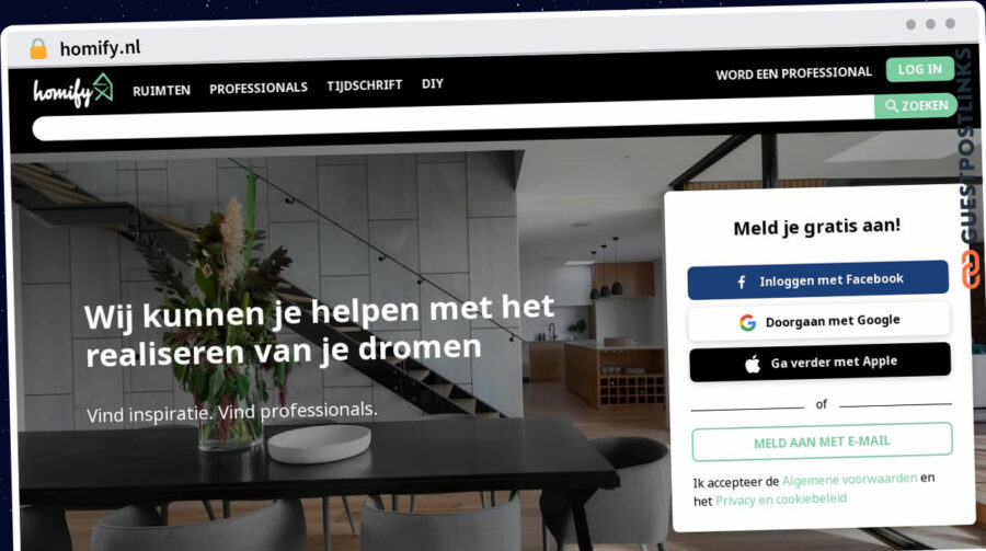 Publish Guest Post on homify.nl