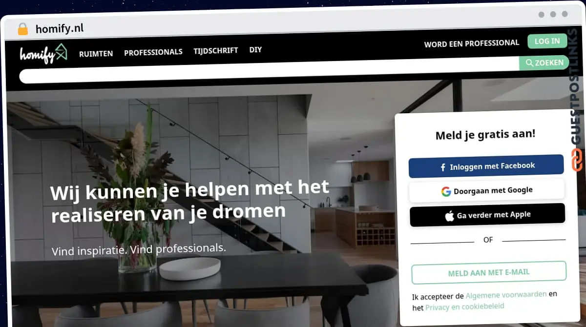 Publish Guest Post on homify.nl