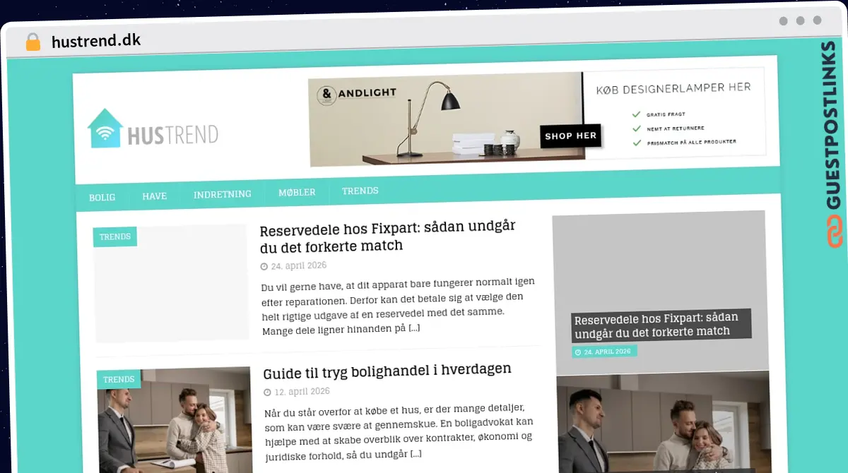 Publish Guest Post on hustrend.dk