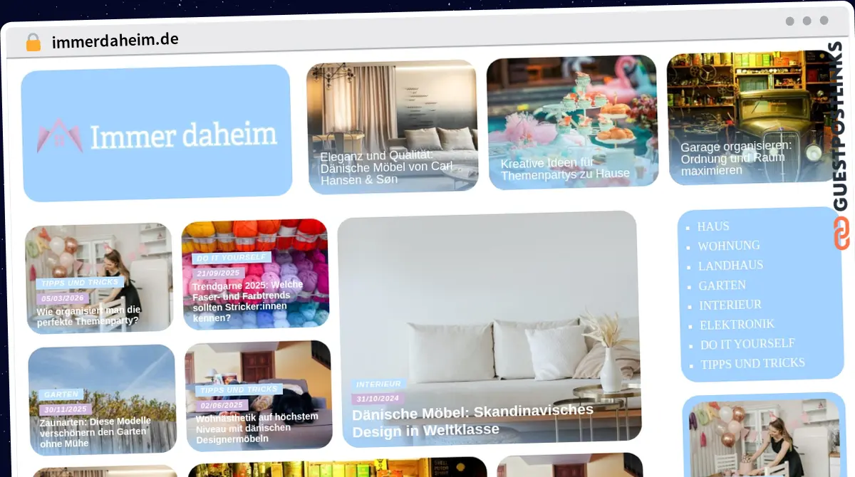 Publish Guest Post on immerdaheim.de