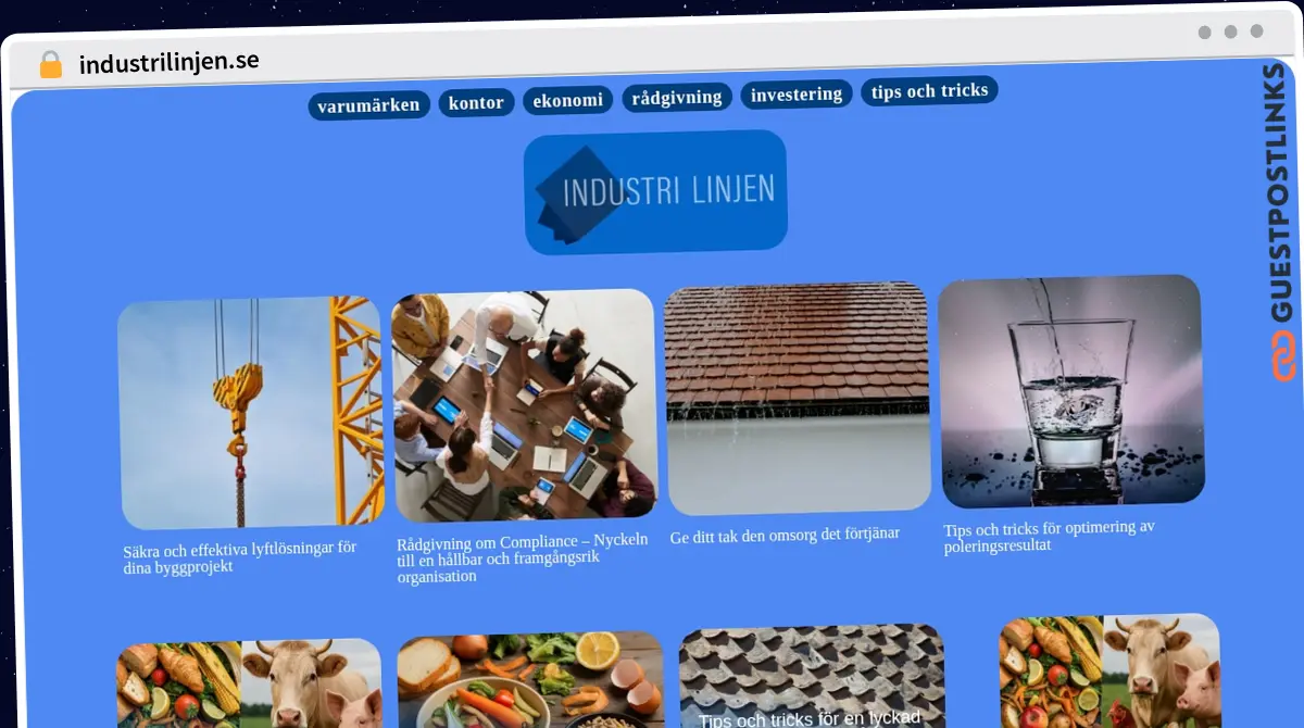 Publish Guest Post on industrilinjen.se