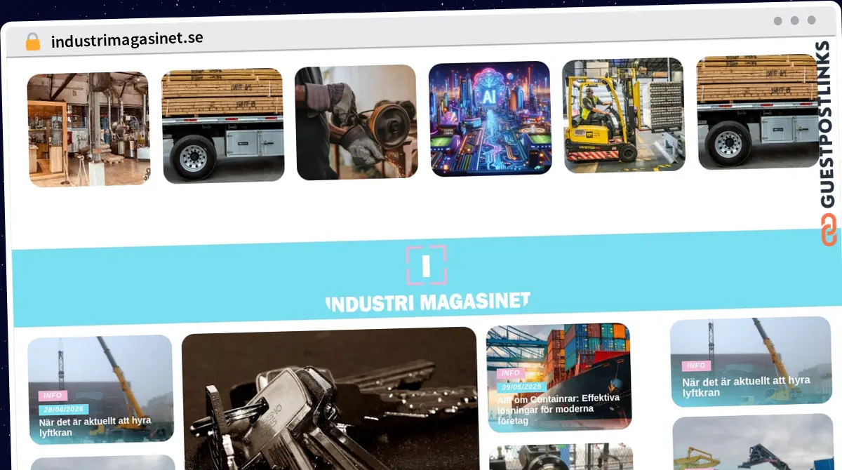 Publish Guest Post on industrimagasinet.se