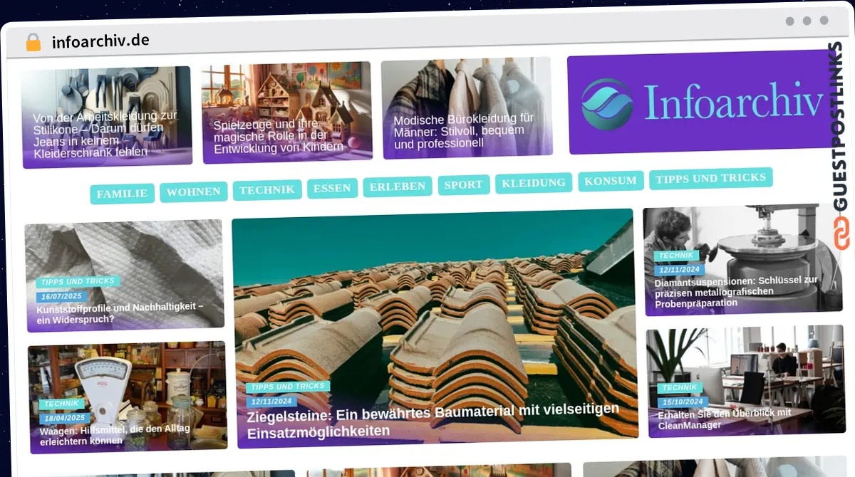 Publish Guest Post on infoarchiv.de