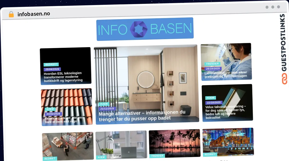 Publish Guest Post on infobasen.no