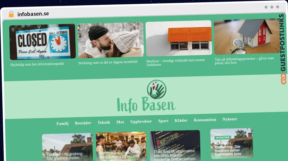 Publish Guest Post on infobasen.se