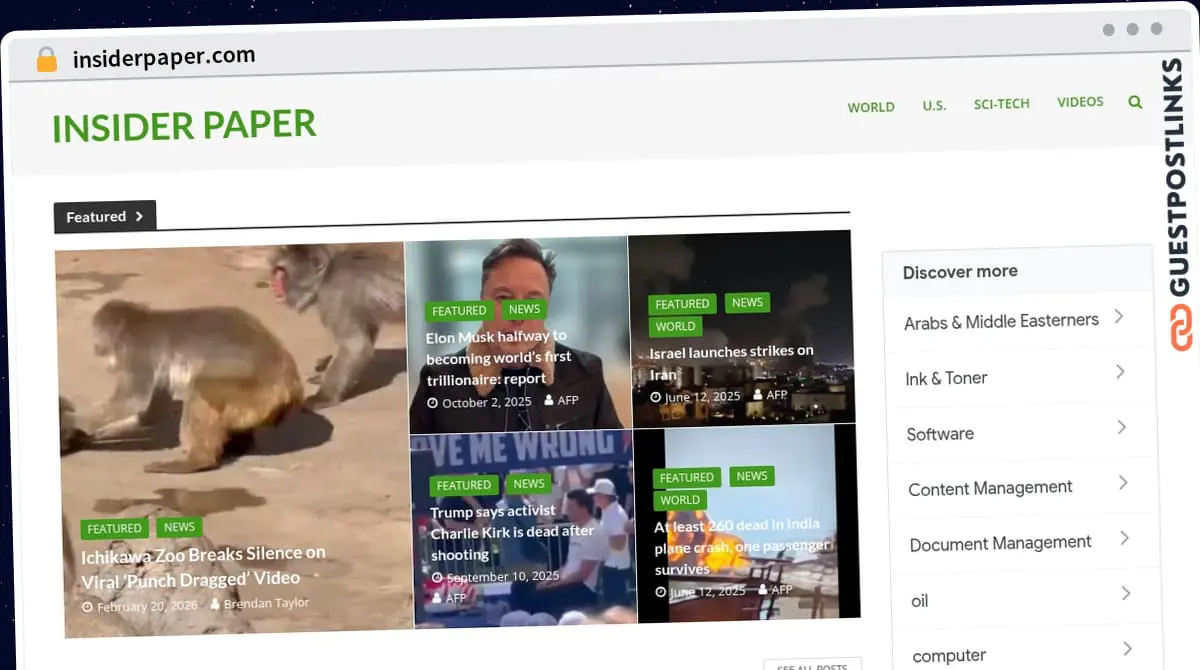 Publish Guest Post on insiderpaper.com