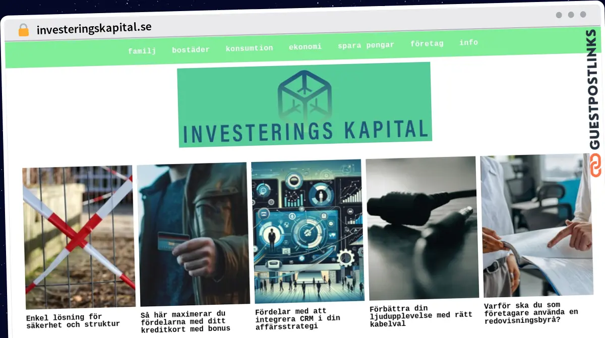 Publish Guest Post on investeringskapital.se