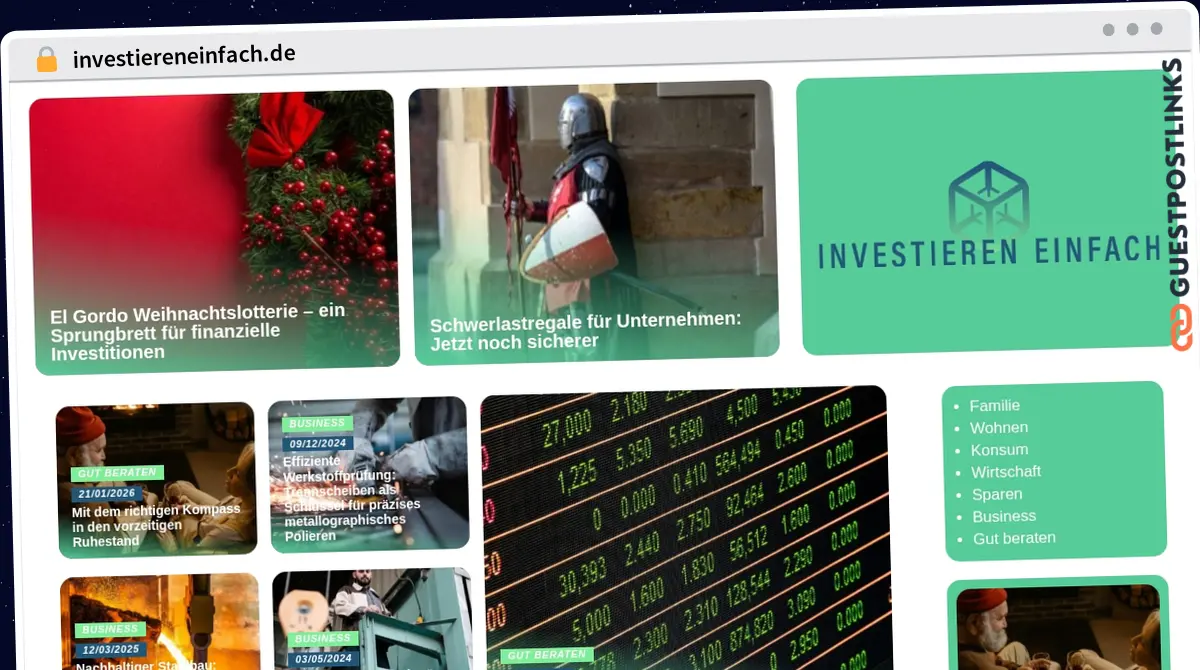 Publish Guest Post on investiereneinfach.de
