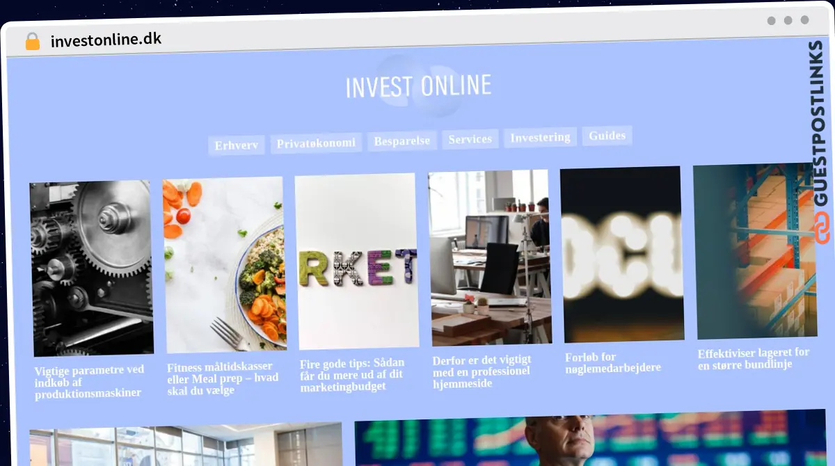 Publish Guest Post on investonline.dk