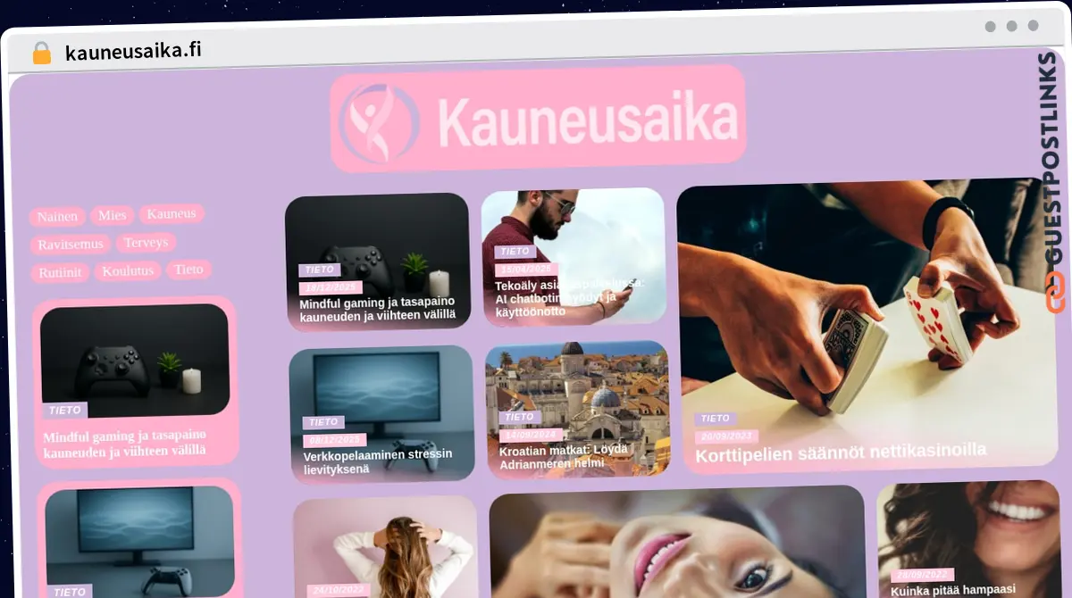 Publish Guest Post on kauneusaika.fi