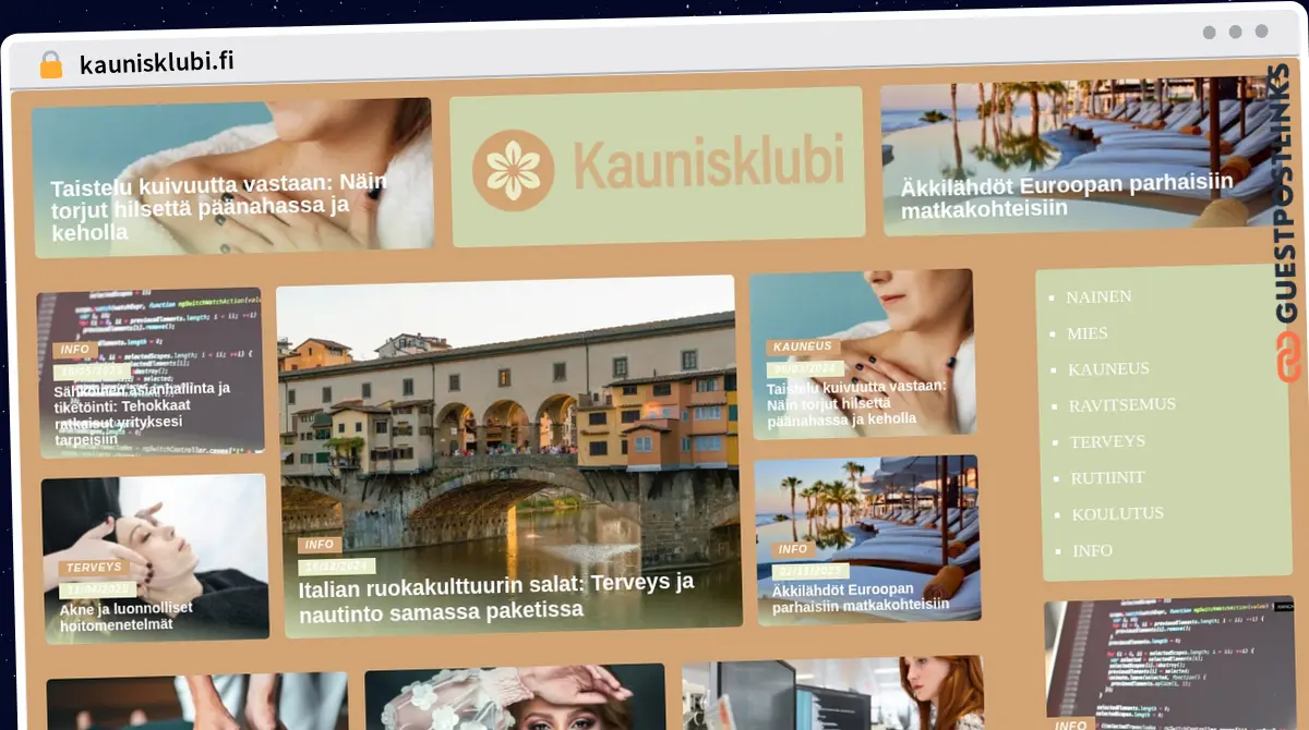 Publish Guest Post on kaunisklubi.fi