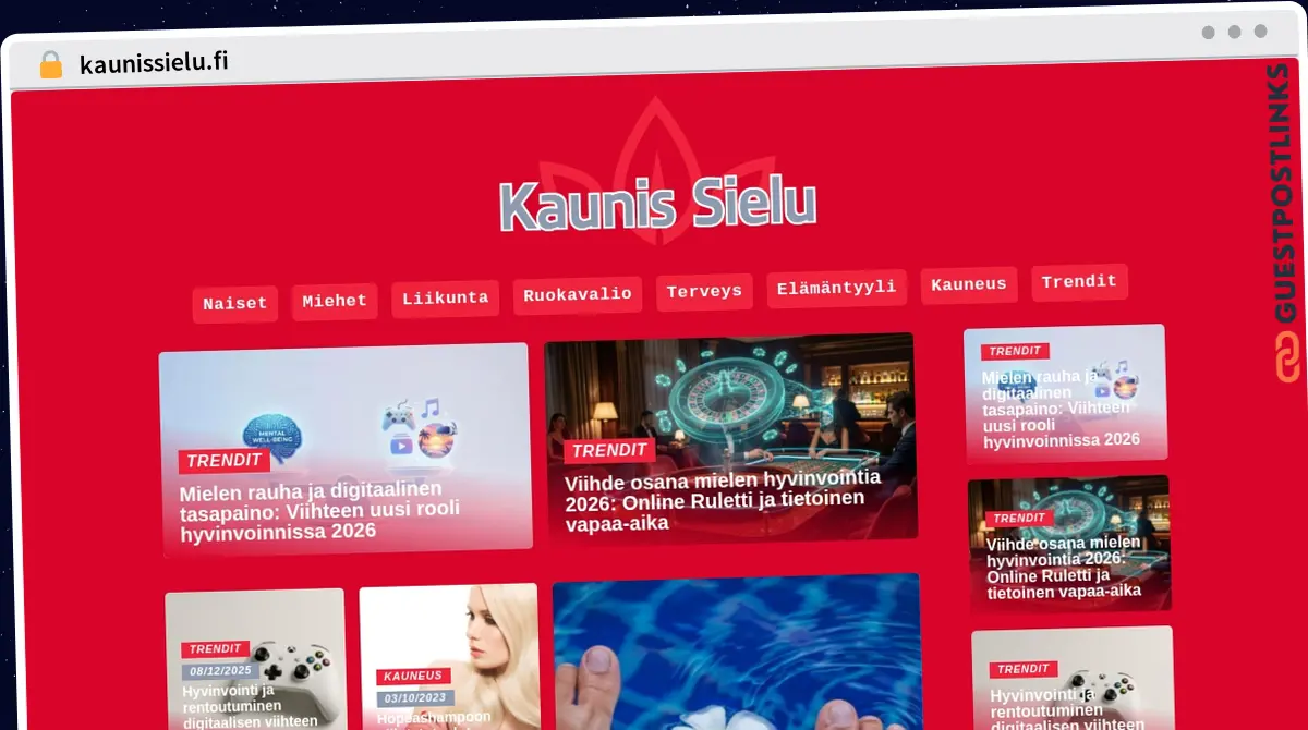 Publish Guest Post on kaunissielu.fi